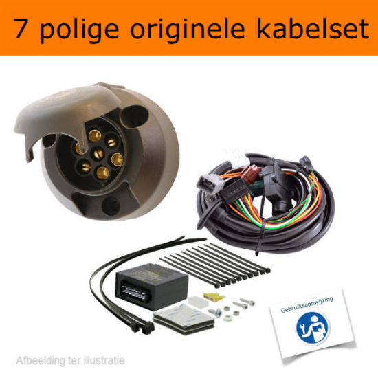 Horizontaal afneembare trekhaak + 7 polige originele kabelset