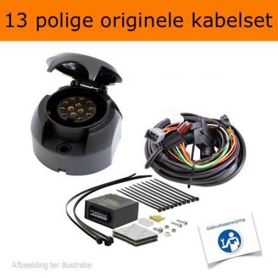 Variabele trekhaak + 13 polige originele kabelset