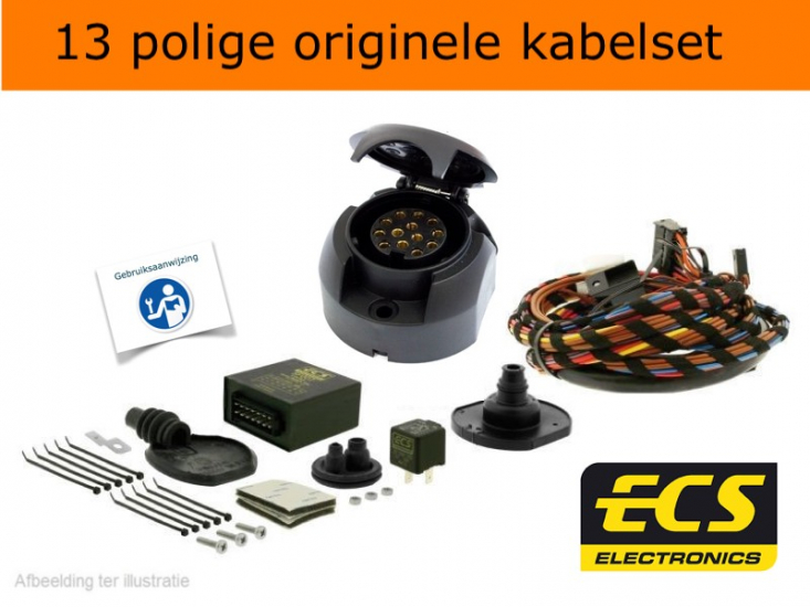 Verticaal afneembare trekhaak + 13 polige originele kabelset