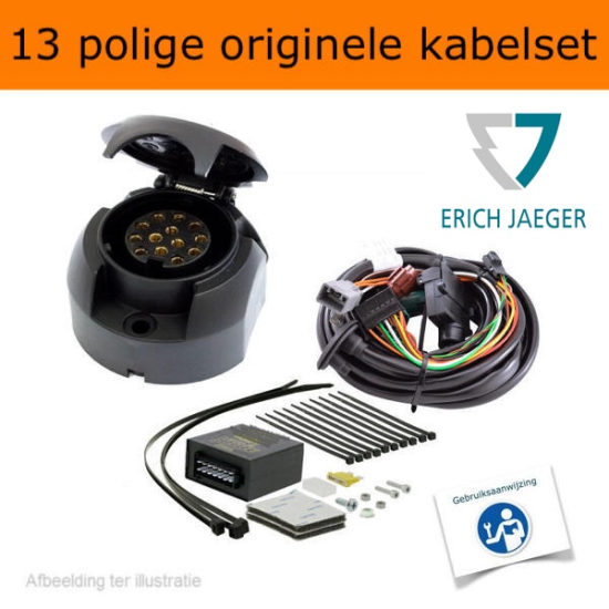 Horizontaal afneembare trekhaak + 13 polige originele kabelset