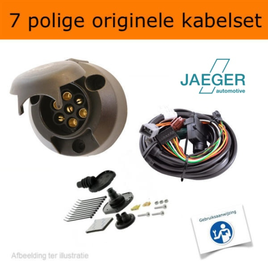 Verticaal afneembare trekhaak + 7 polige originele kabelset