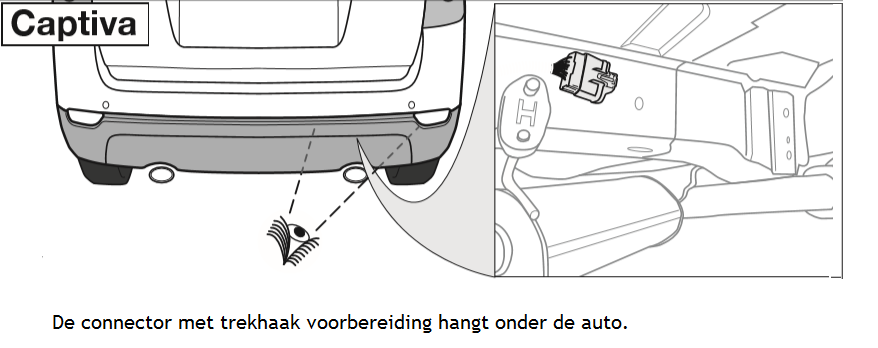 Auto met kabelset voorbereiding